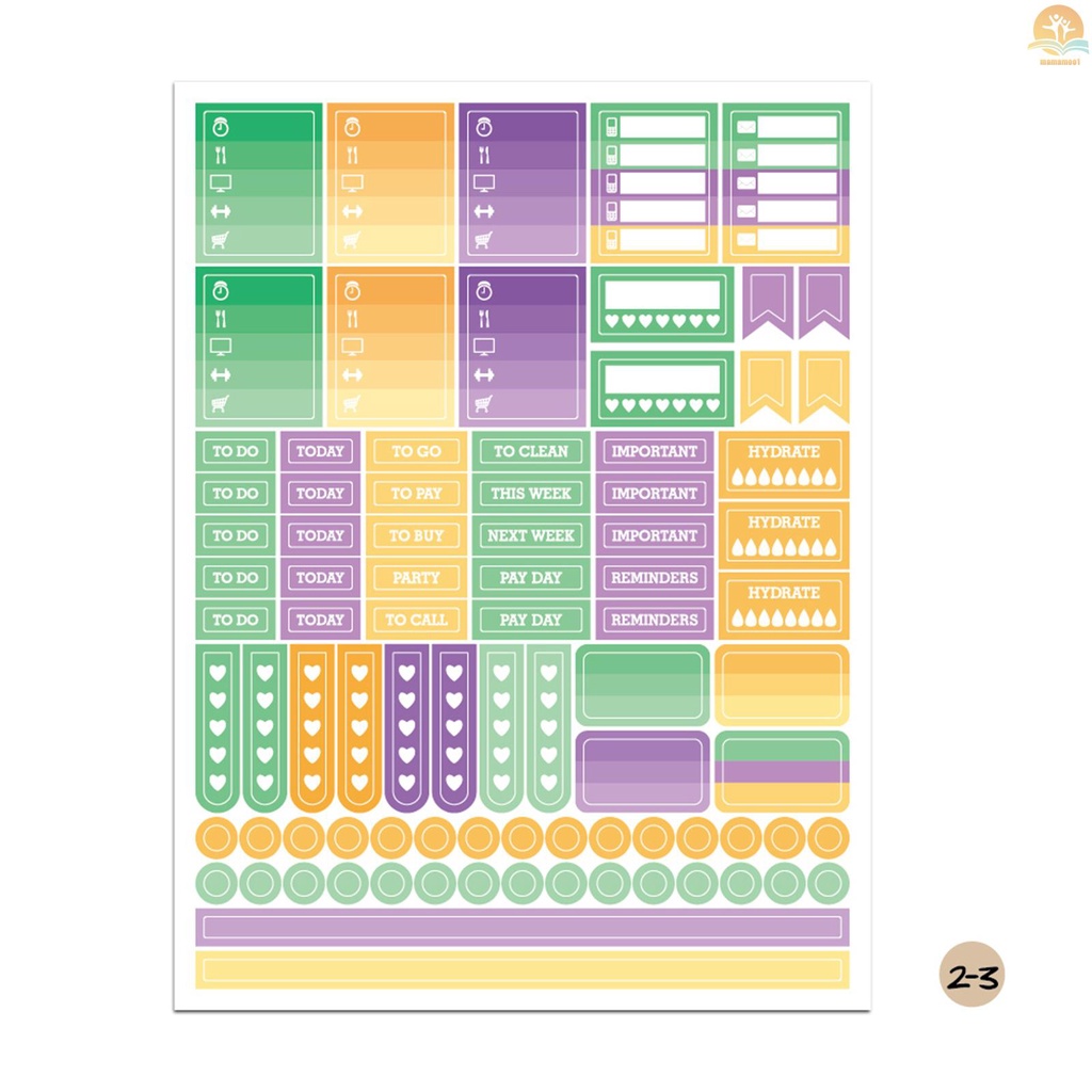 12 Sheets Essentials Planner Sticker Weekly Daily Schedule Sticker Planner Sticky Notes for DIY Calendar Planner Journal Decoration