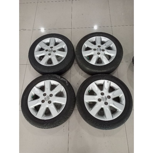 Velg second copotan mobil march ring 15 pcd 4x100 ban Dunlop 185 60 R15 murah