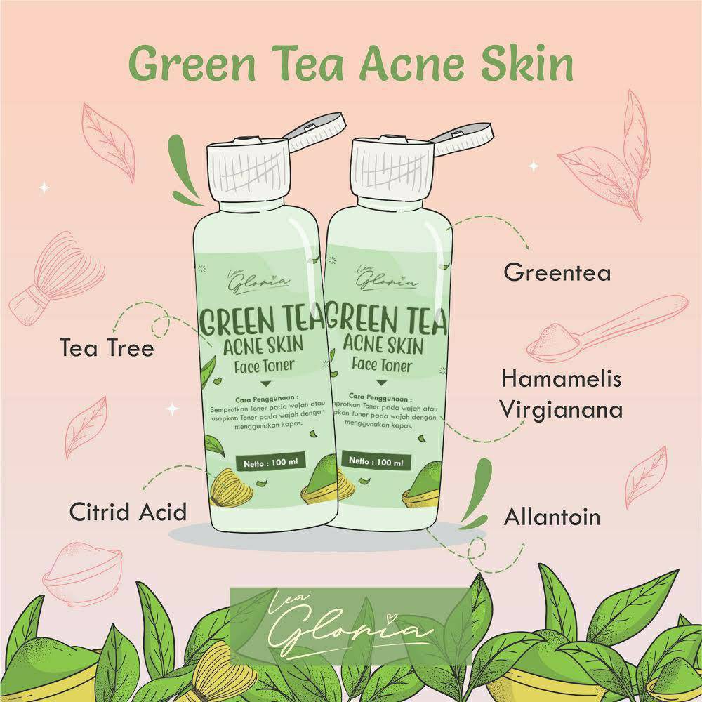 BPOM Green tea Water By Lea Gloria 100ML Original