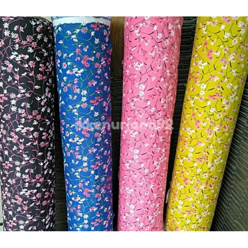 Jual Kain Katun Sprei Bunga Harga Permeter Shopee Indonesia