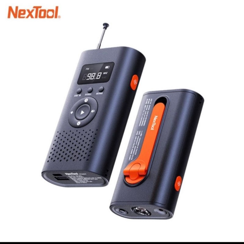 Nextool 6 in 1 Manual Power Station AM FM Radio Flashlight Alarm Berbunyi