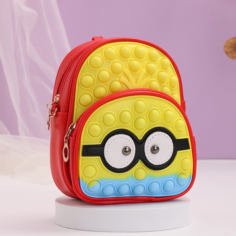 Tas Pop It Anak Rainbow Macaron Tas Selempang Unicorn Tas Selempang Minions Tas Ransel Minions Tas Gamblok MinionsPop It Murah Viral Tiktok Gelembung Sensory Mainan Fidget Toy Pop Bubble Gelembung