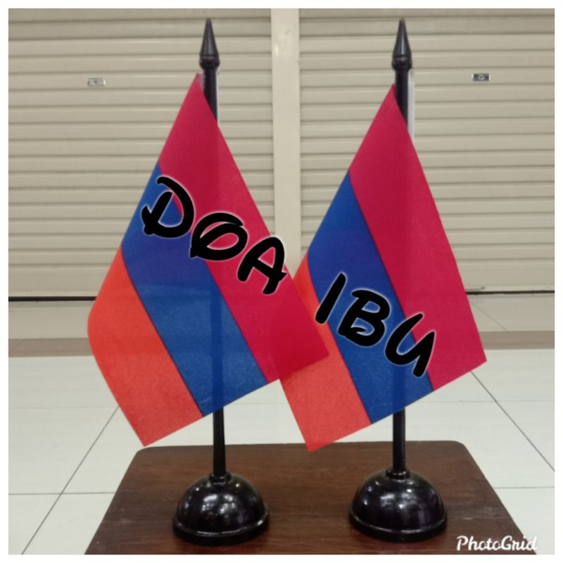 

best seller tiang kayu meja+bendera ARMENIA ready stock