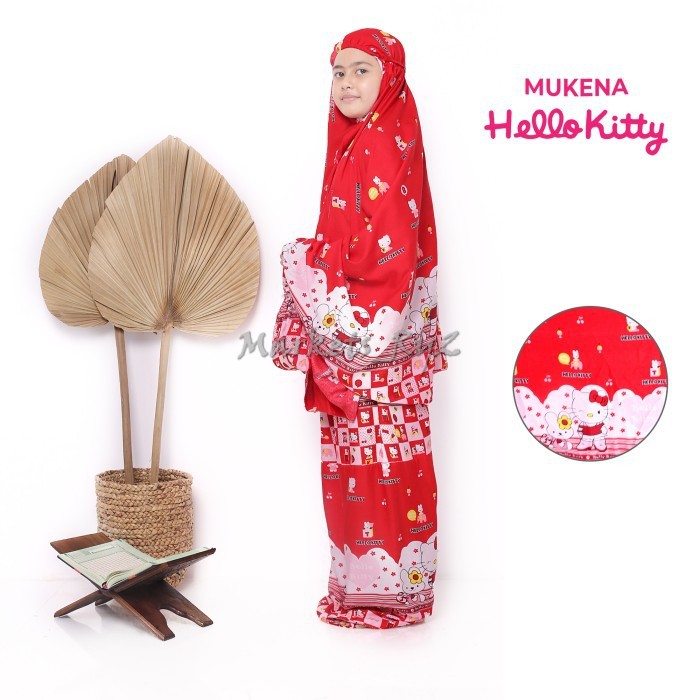 Bisa Cod Mukena Bali Couple Katun Songket Mix Rayon Free Sajadah MY947 Mukena Bali Anak Hello Kitt