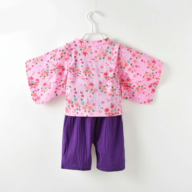 Setelan Kostum jumper Kimono anak  2- 7 tahun ungu_ Hadiah ulang tahun anak