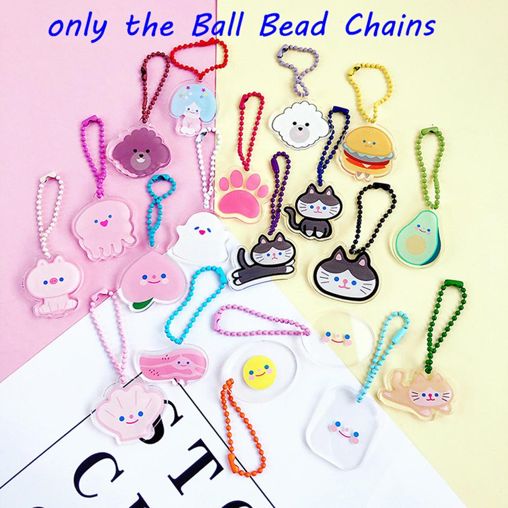 Lanfy Ball Bead Chains Key Chain Natal Cocok Gantungan Kunci Label Boneka Hand Made Tag Konektor