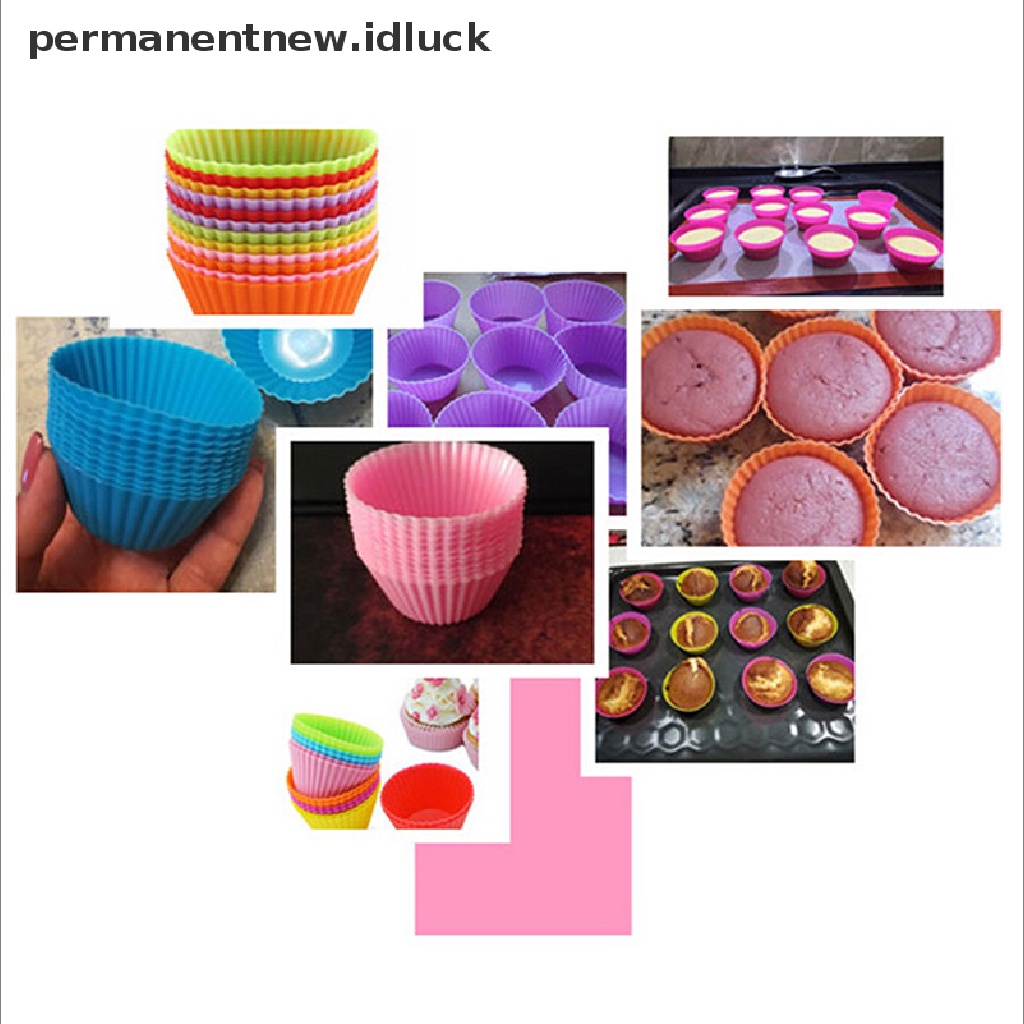 6 Pcs Cetakan Kue Cupcake Bahan Silikon