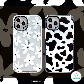 Casi   ng Soft Case Tpu Motif Sapi + Bunga Untuk Iphone 12