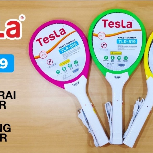 RAKET NYAMUK TESLA TLR-819 RECHARGEABLE KABEL CAS PEMBASMI NYAMUK MULTIFUNGSI