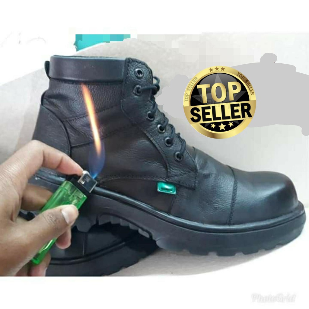 SEPATU KULIT 100% SEPATU PRIA SEPATU COWOK SEPATU KERJA SEPATU SAFETY SEMI BOOTS LOW/TALI PRIA BOOT