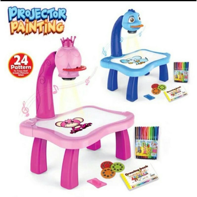 BRO - 1365 MAINAN MEJA MENGGAMBAR ANAK DENGAN PROJEKTOR PAINTING