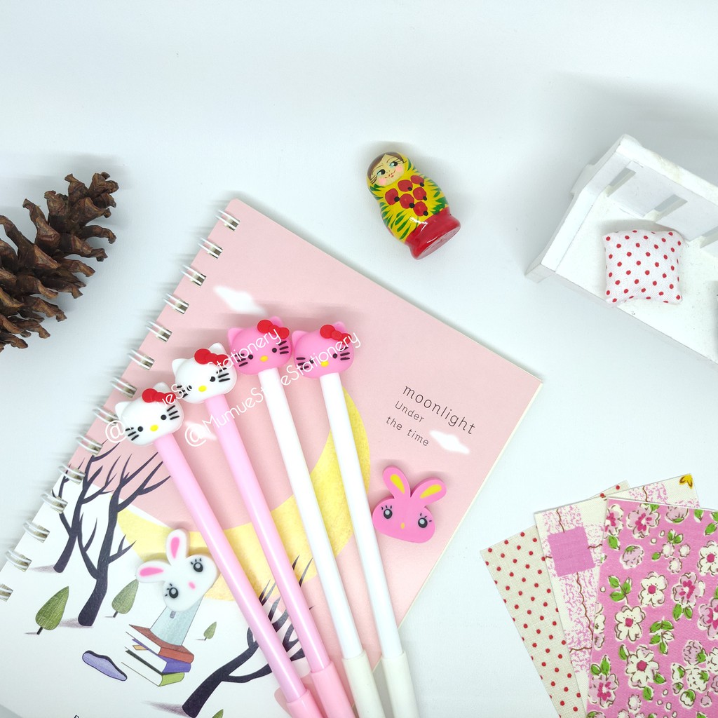 

PULPEN BERKARAKTER HELLO KITTY HEAD 12PCS /gel pen / Ink gel pen
