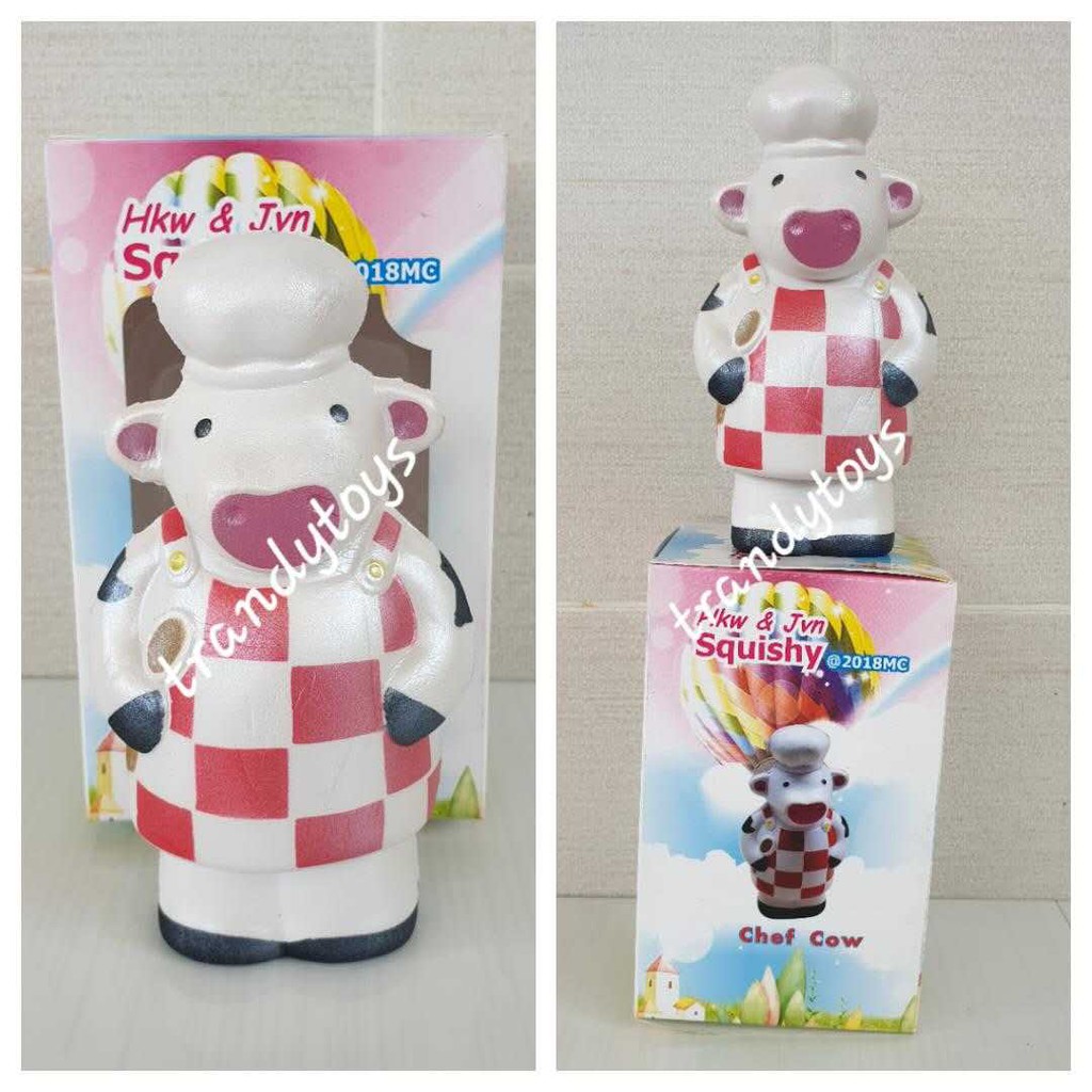 Squishy Murah Mainan SQUISHY [ Chef Cow ] Licensed HKW&amp;JVN