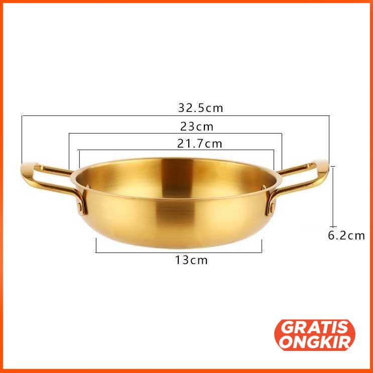 Panci Masak Korean Noodle Soup Pot Stainless Steel - KC0408 23cm