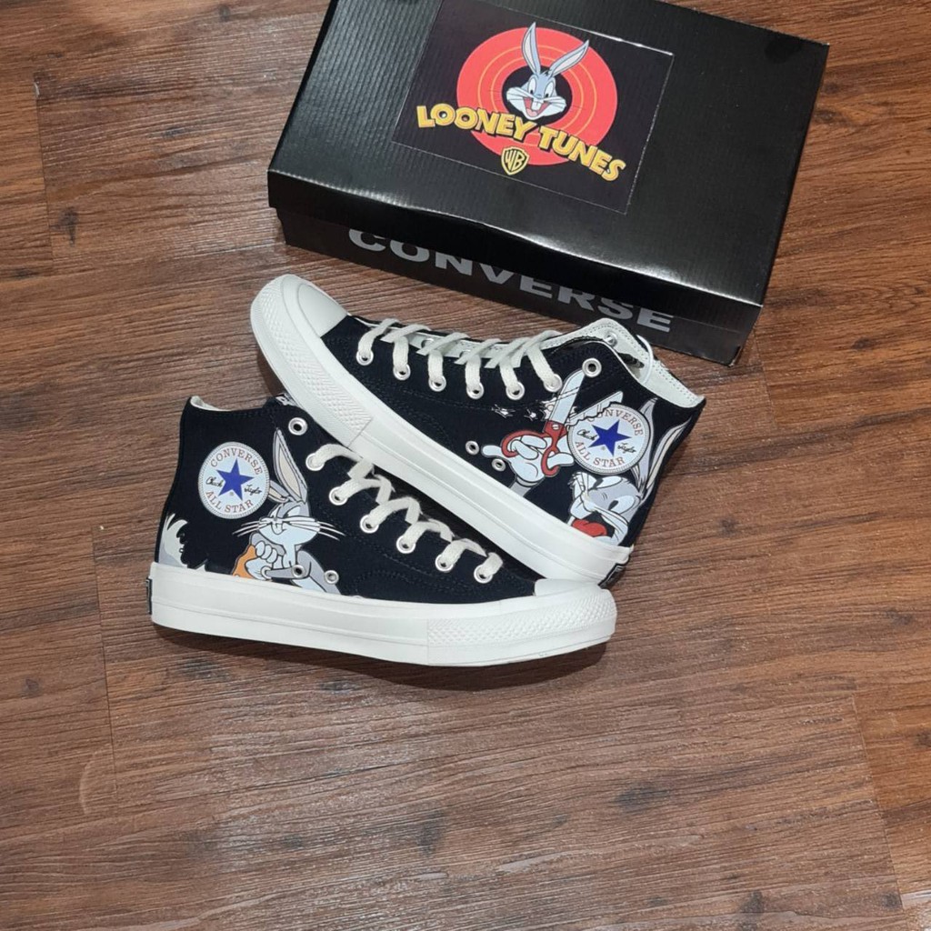 converse 70s high x loney tones bugs bunny bw