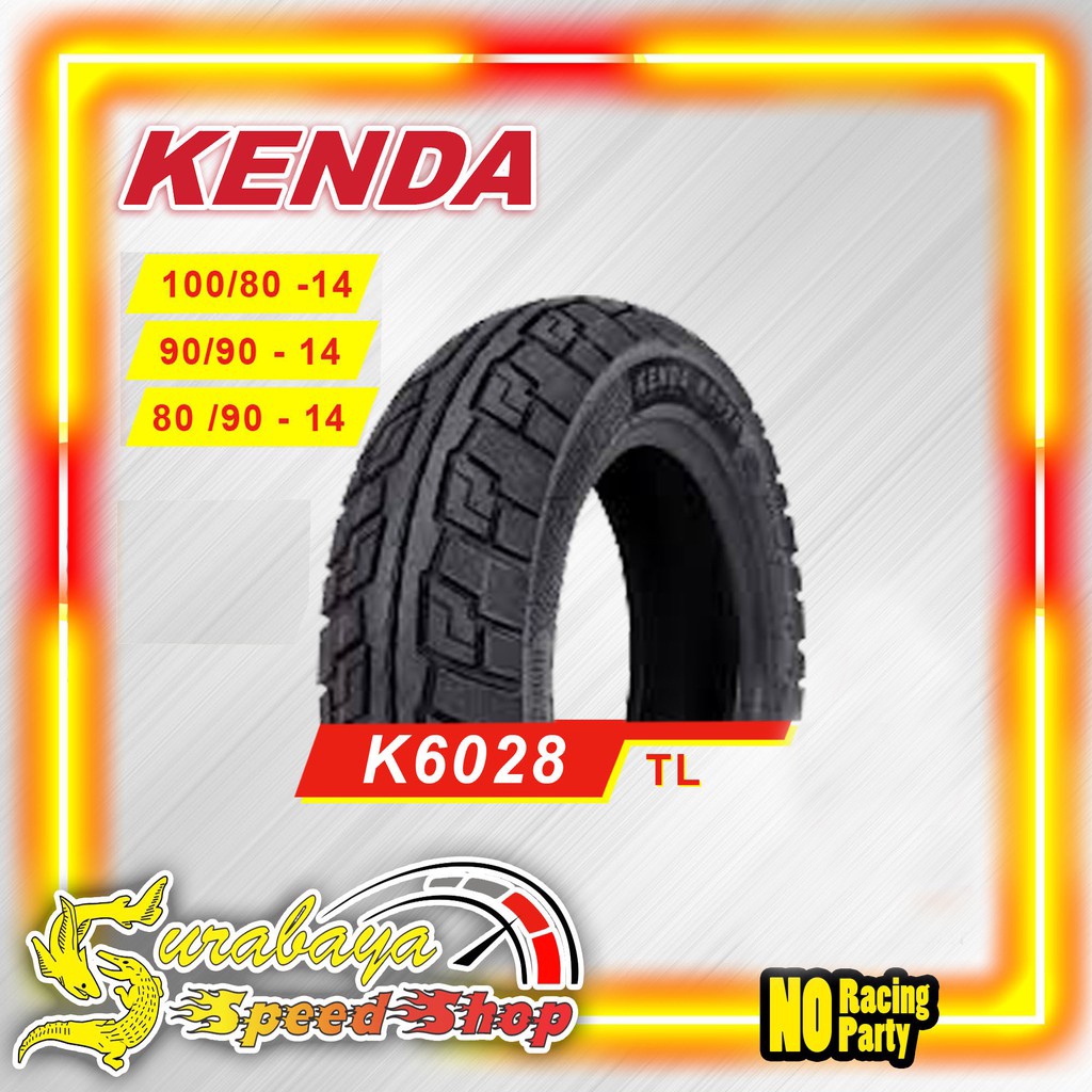 Kenda Ban Luar Motor Tubeless K6028 Mio Beat Vario Scoopy Old 100/80 80/90 Ring 14 Original 100%