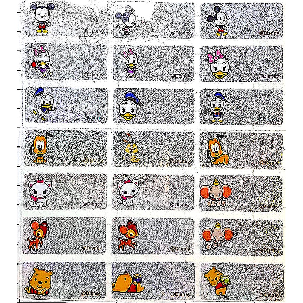 

Label nama anti air stiker waterproof Baby Disney Glitter Ori