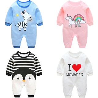 Jumpsuit Katun Bayi Laki Laki Perempuan Lengan Panjang Jumpsuit Katun Bayi Laki Laki Perempuan Lengan Panjang