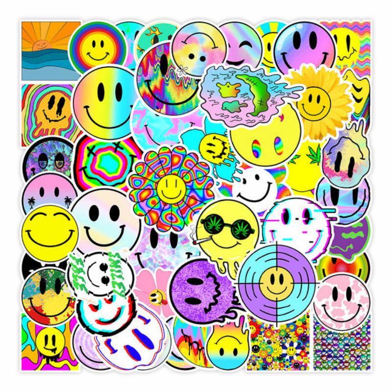 

Stiker Smile Pack Style 260302- Stiker Aesthetic Keren Imut Laptop, Aksesoris Hp, Anti Air, Motif, Helm, Tumbler, Koper, Kulkas