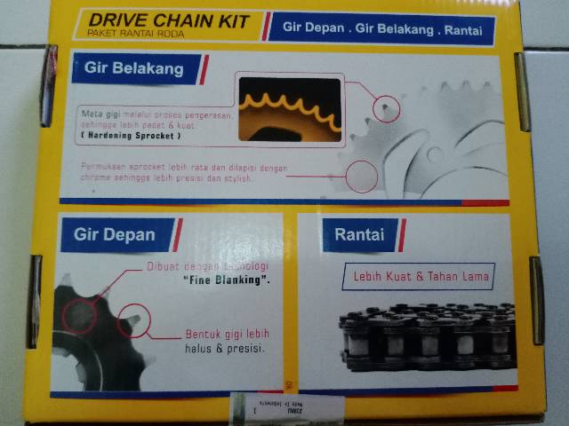 Gir set dan Rantai K15 for CB 150R street fire K15 Aspira Astra Otoparts