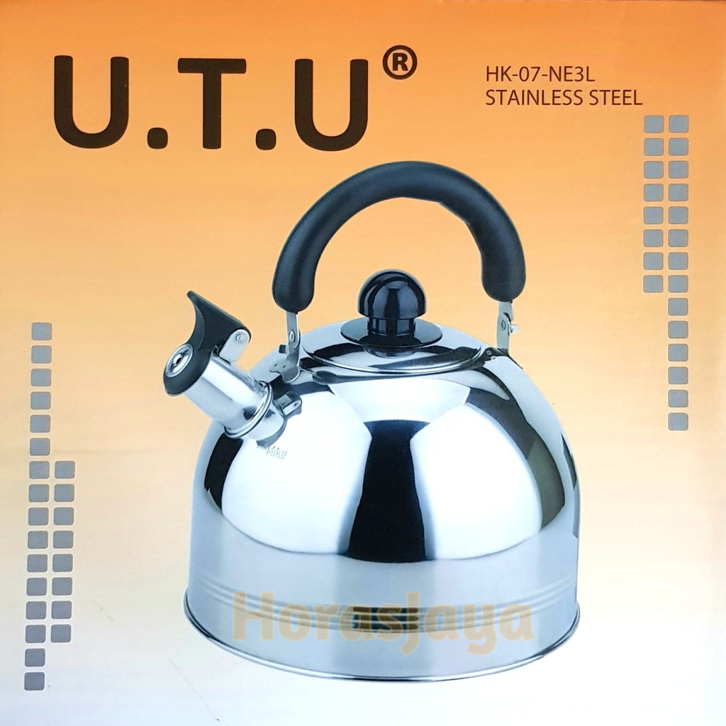 Teko Bunyi Siul 3 Liter UTU HK-07-NE 3L Whistling Kettle / Ceret Masak Air Suara / Ketel Manual