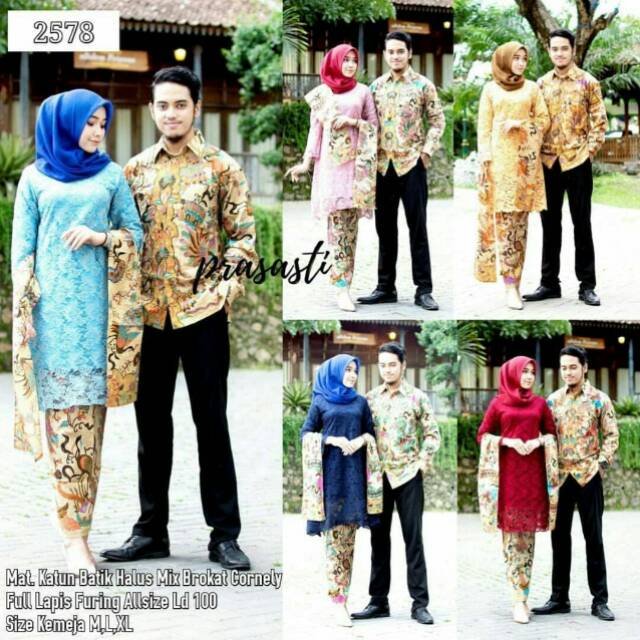 Couple Distro Batik 2578 Free Selendang// WijoyoBatik