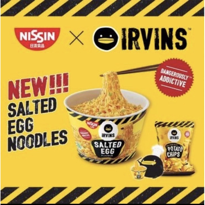 

Nissin X Irvins Salted Egg Noodle Cup 100 gram (1 cup) Halal MUI