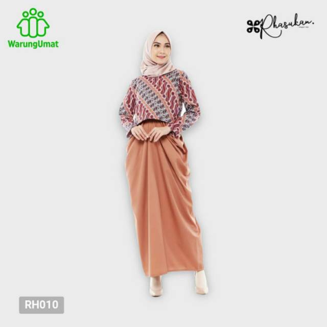 Rhenata Dress Baju  Muslim Formal Casual Batik  Shopee  