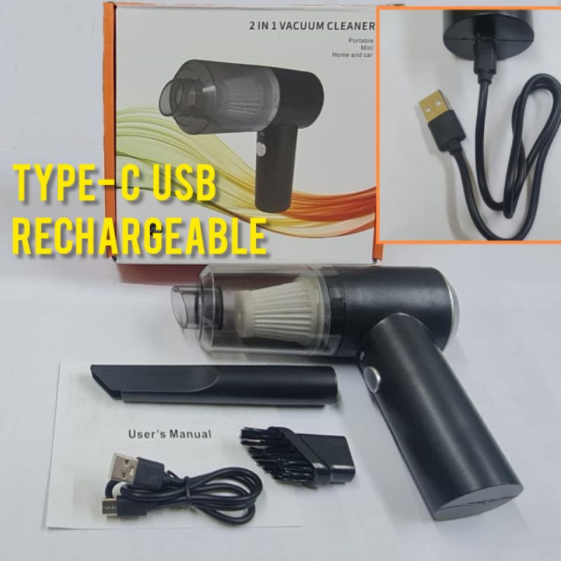 VACUUM CLEANER USB WIRELESS MINI PORTABLE/ALAT PENYEDOT DEBU USB Mobile, NOTEBOOK, RUMAH USB RE-CHARGEABLE