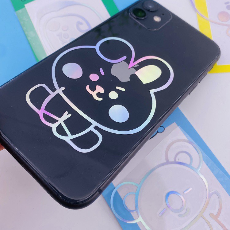 Stiker Laser Desain KPOP BTS BT21 Baby Army Bomb Untuk Laptop / Handphone