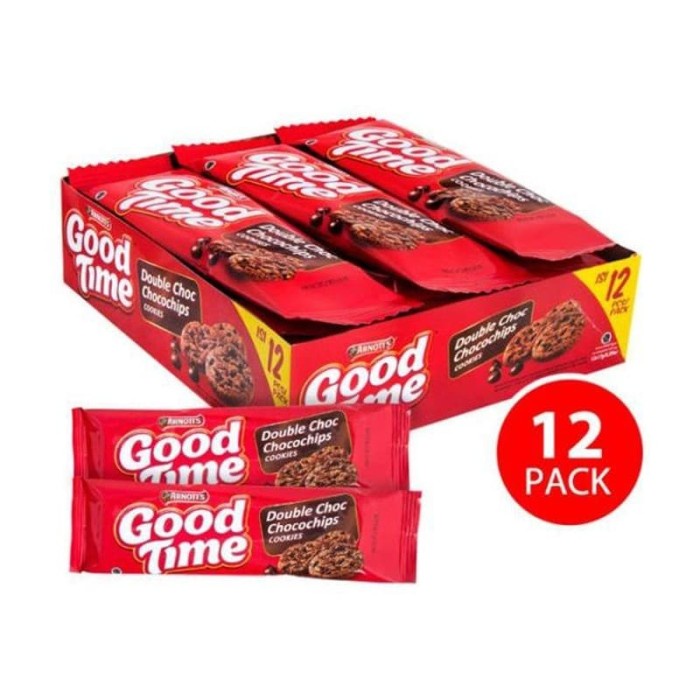 

504ekh Good Time Cookies Double Choc Singles Isi 12 X 16 Gr 16Gr 6J