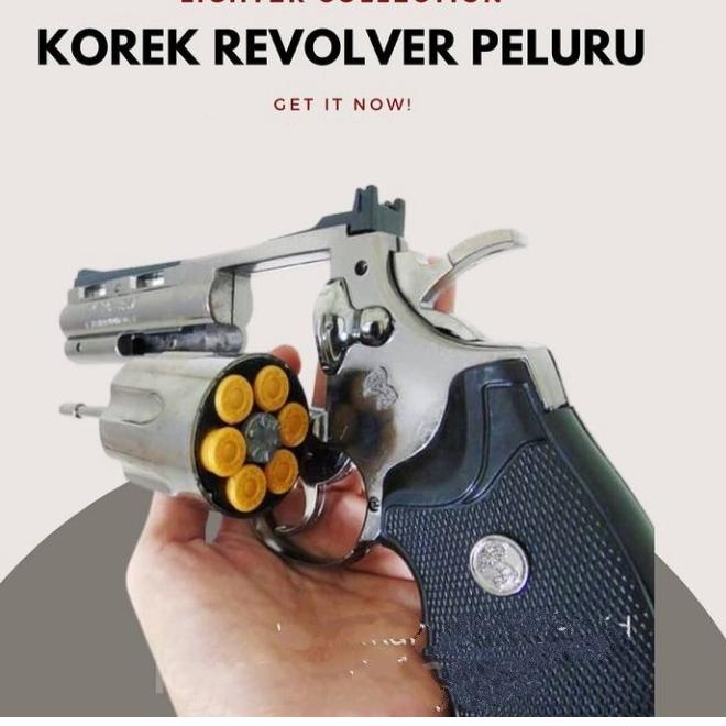 Murah Lebaran Korek api 357 Pistol Mirip Pistol Asli Ukuran Jumbo Bahan Baja Full Besi 04:04