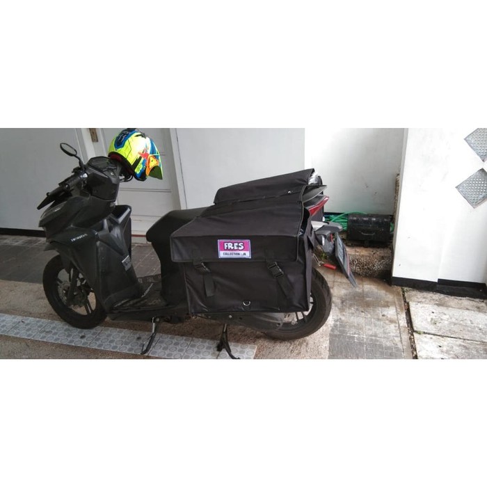 BLACKPINK  Tictac INDAH Tas Pos Motor Tas Obrok Tas Delivery Besar Hitam