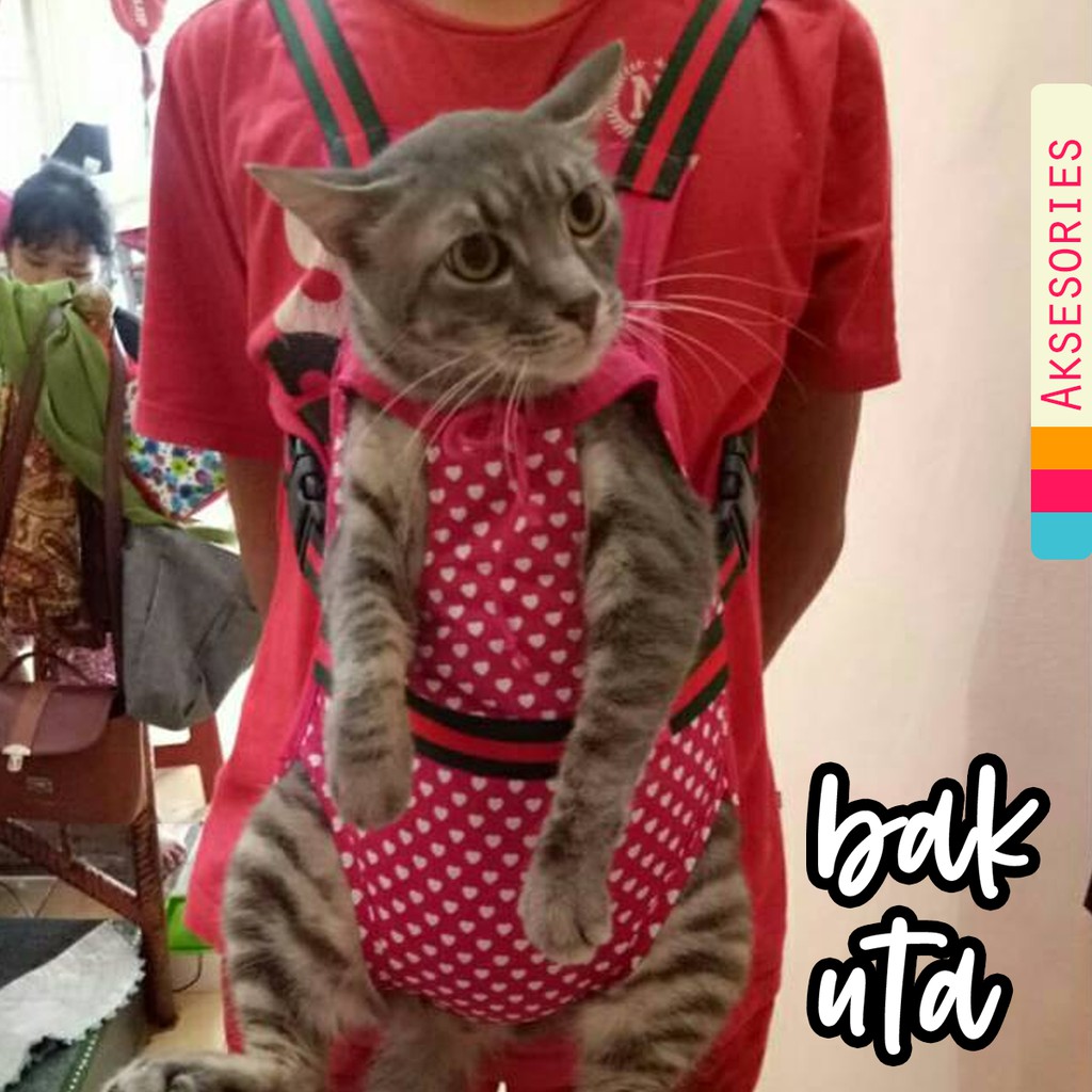 Gendongan kucing murah motif lope-lope lucu untuk kucing dan anjing size S-XL