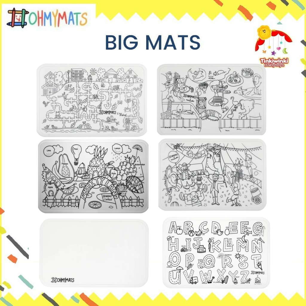Oh My Mats Big / Large Reusable Colouring Mats