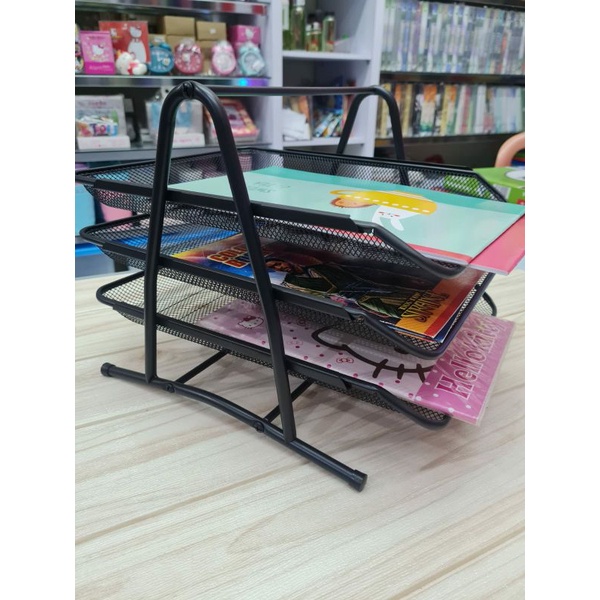 RAK DOKUMEN KERTAS BESI | DOKUMEN KERTAS SUSUN 3 | TRAY BESI 3 SUSUN