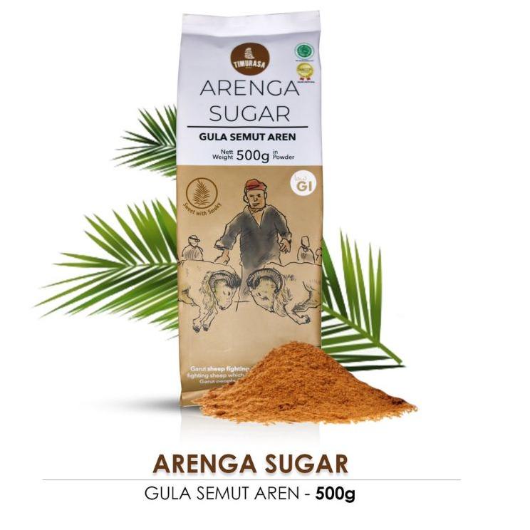 

BUBUK Gula Aren / ARENGAN Palm Sugar Timur rasa Timurasa 500gr / Gula Organik POWDER オ