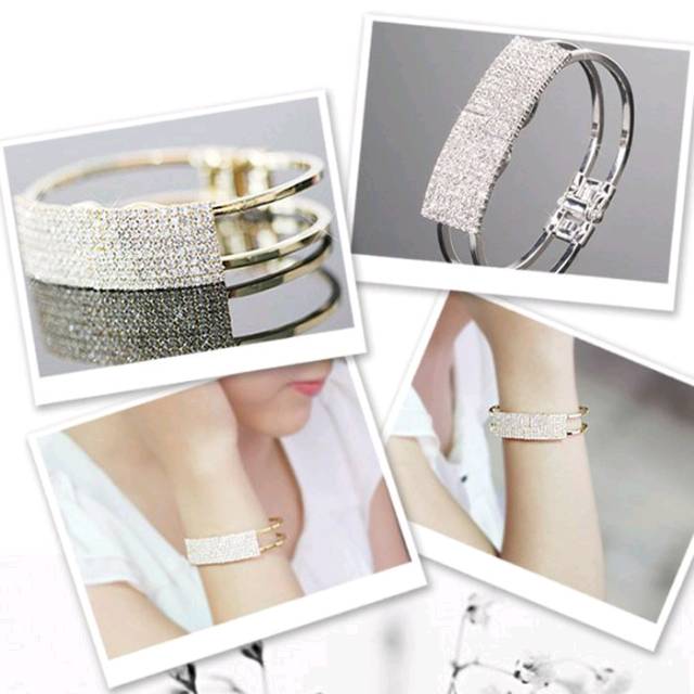 GELANG FASHION BANGLE KRISTAL BLING BLING ELEGAN