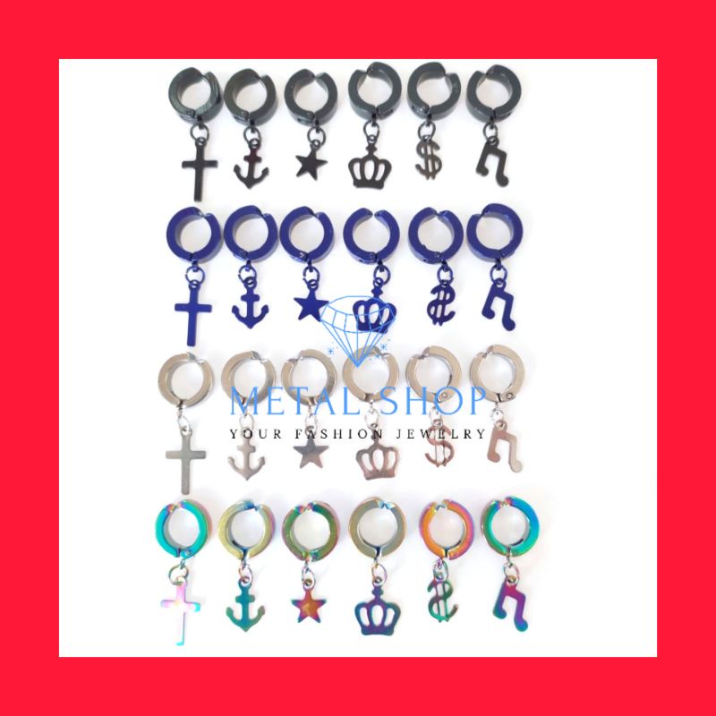 1 PCS ANTING JEPIT JURAI PRIA WANITA TITANIUM ANTI KARAT MODEL KOREA