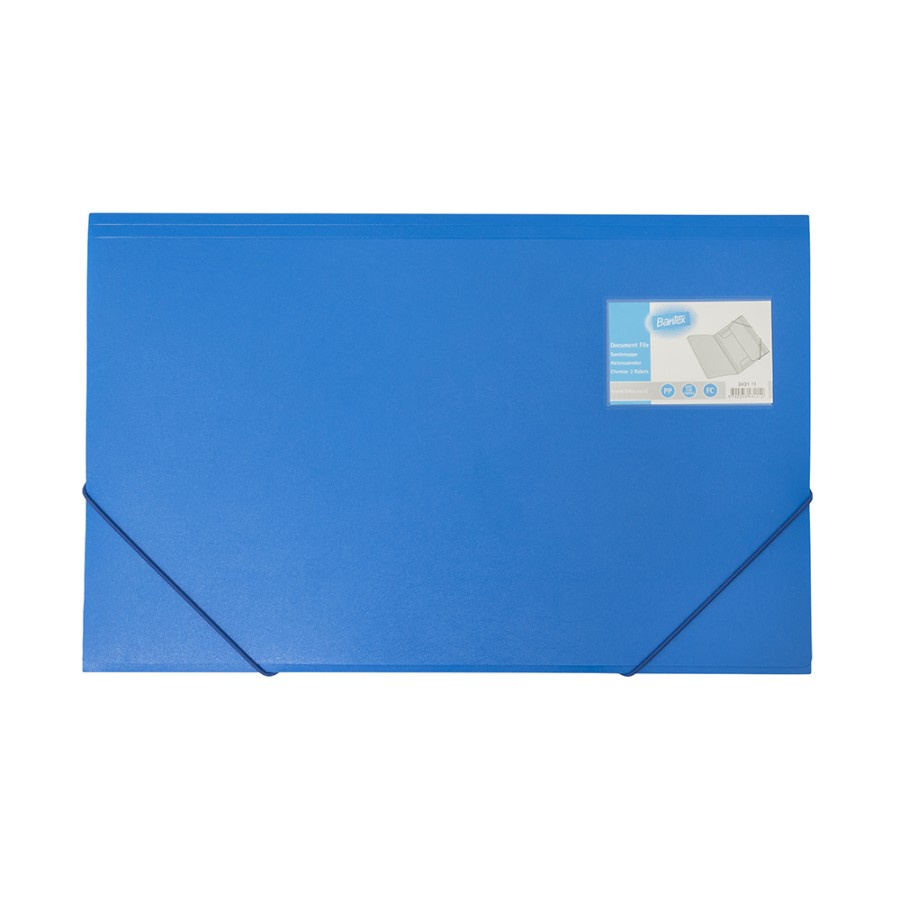 Bantex Map Kertas Pengunci Tali Folio Warna Biru