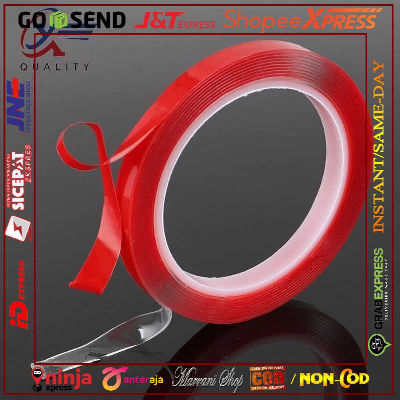 

[PROMO BISA COD❤] XY Selotip Double Sided Tape Transparent Acrylic 3m - HL87895