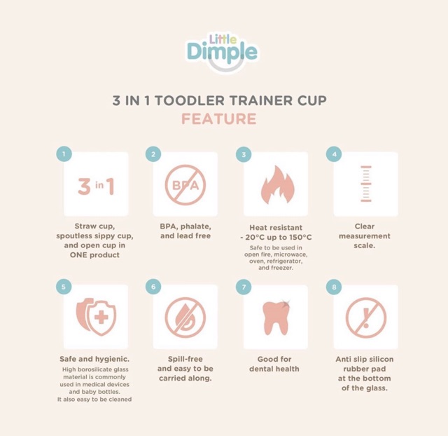 Little dimple 3in1 toddler cup