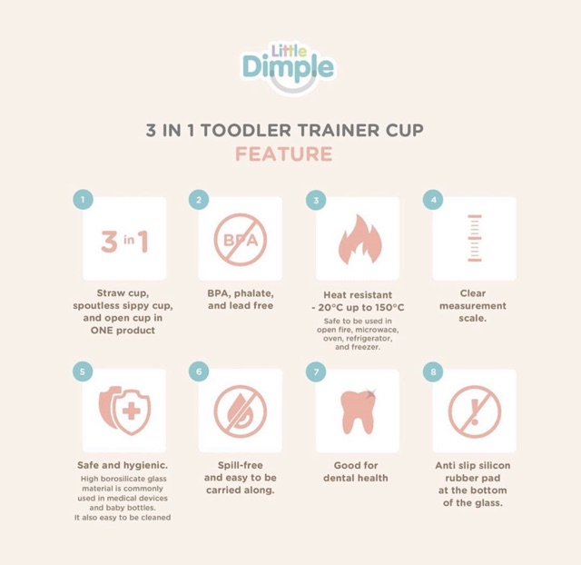 Little dimple 3in1 toddler cup