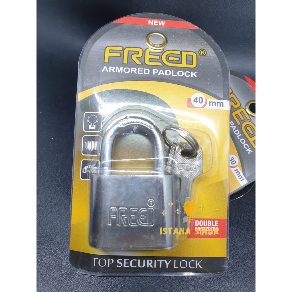 GEMBOK PINTU / GEMBOK KUNCI PINTU / GEMBOK FREED 40 MM PENDEK