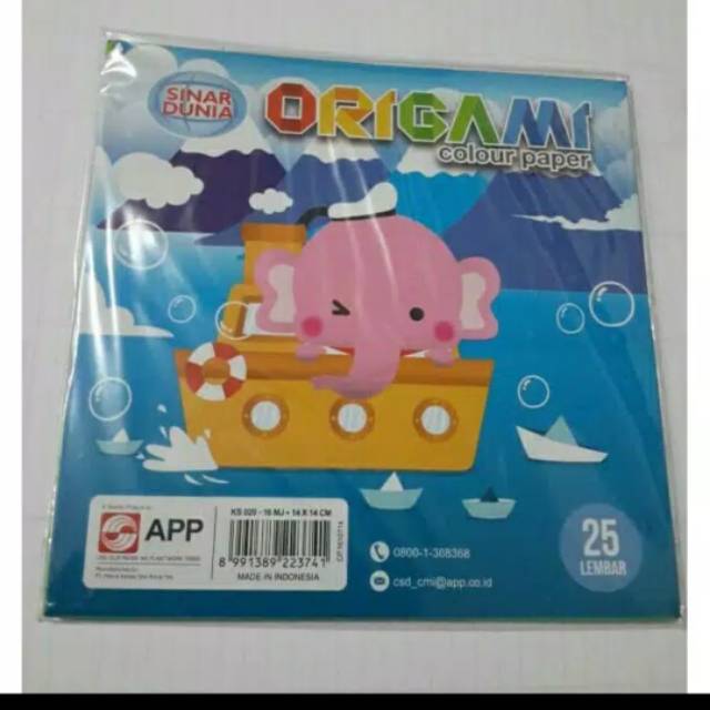 

Kertas Lipat Origami SIDU Sinar Dunia 1 sisi 12 x 12 cm - 25 lembar