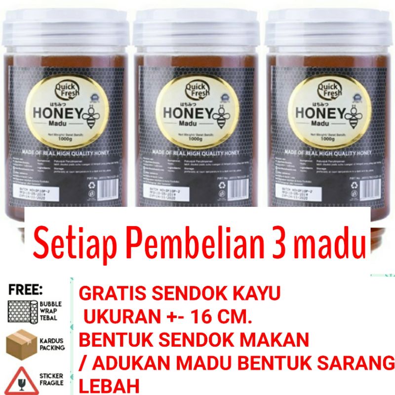 Quick Fresh Honey 1000 Gr Bucket. Quick Fresh honey 1 kg Madu alami termurah