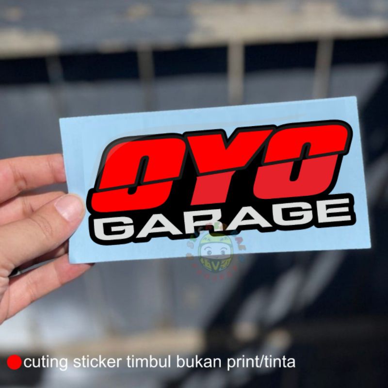 Stiker oyo garage cuting sticker OYO garasi 1pcs