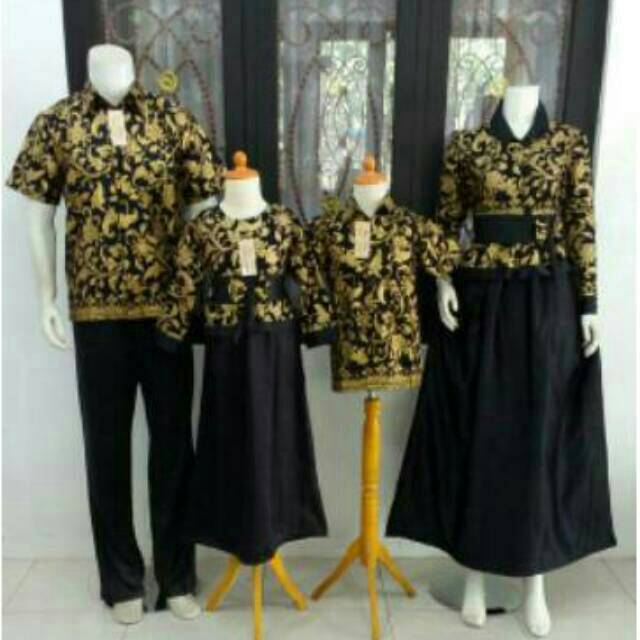 IZAMBATIK Baju  Batik  Couple  Family Set Keluarga Ayah  Ibu  