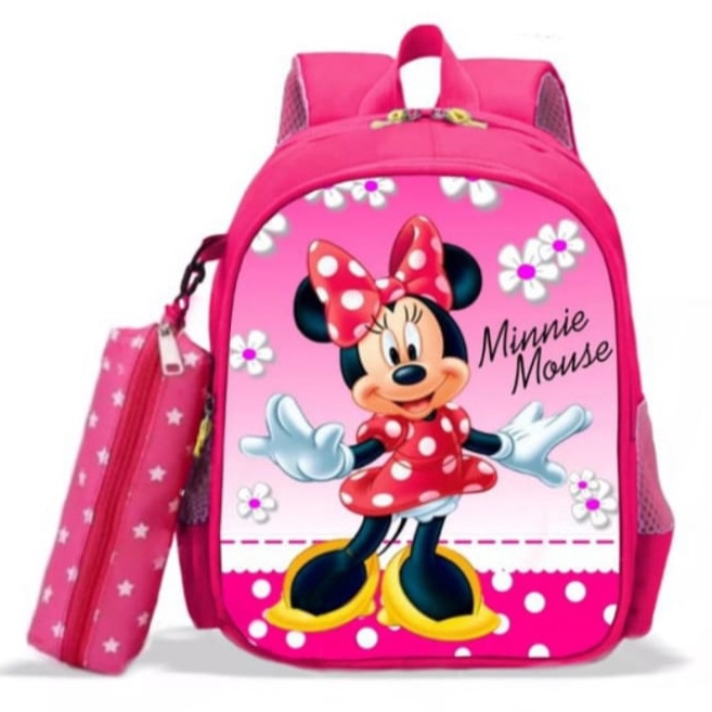 GGS Tas Ransel Anak Sekolah MINIE MAOUSE tas ransel  PAUD TK SD Karakter Minnie Maouse Terbaru 2022 Bayar Ditempat COD