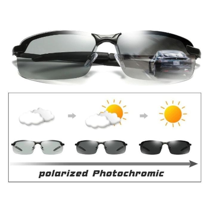 Kacamata Photocromic &amp; Polarized Sunglasses Anti Silau Siang &amp; Malam